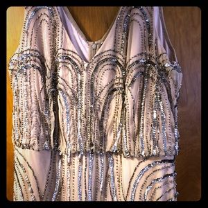 Adrianna Papell sequin long dress